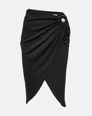 Christopher Esber Ring-Detail Wrap Skirt - Black