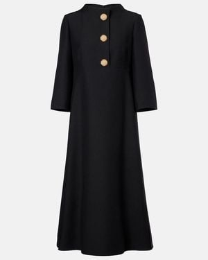 Valentino Crepe Couture Midi Dress - Black