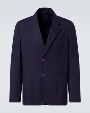 Prada Cotton-Blend Poplin Blouson - Blue