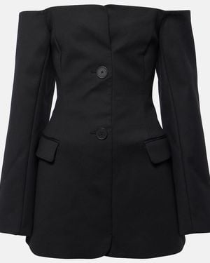 SIR. Sandrine Off-Shoulder Blazer Dress - Black