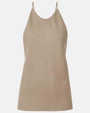 Calvin Klein Erin Wool-Blend Top - Natural