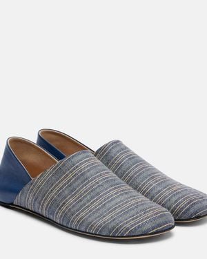 JW Anderson Leather-Trimmed Slip-On Shoes - Grey