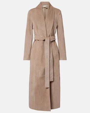 Nour Hammour Mantel Gallery Aus Veloursleder - Natur