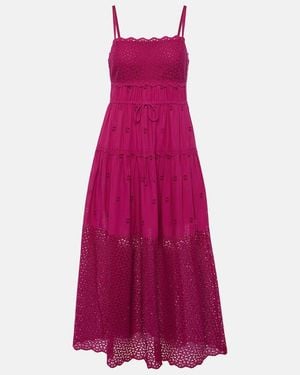 Ulla Johnson Isadore Cotton Voile Maxi Dress - Purple