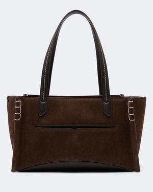 JW Anderson Bolso Loafer Cabas De Ante - Marrón