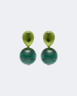 Jennifer Behr Allison Embellished Drop Earrings - Green