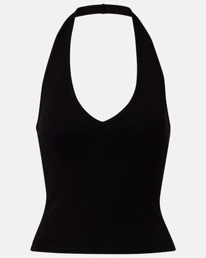 Nili Lotan Britt Cotton Top - Black