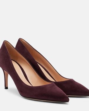 Gianvito Rossi Gianvito Suede Court Shoes - Purple