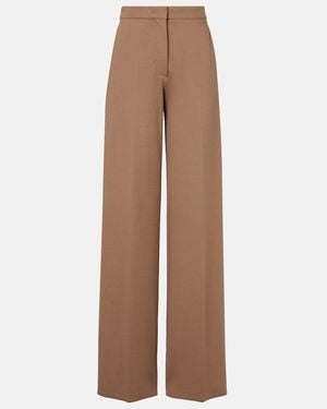 Max Mara Biada High-Rise Wide-Leg Trousers - Brown