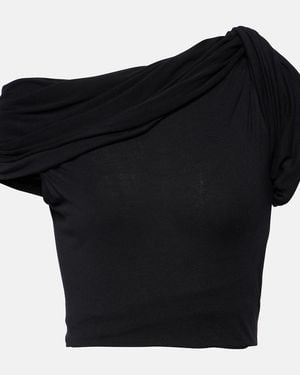 Rick Owens Sienna Jersey Crop Top - Black