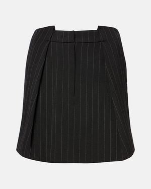 Sportmax Ragno Pinstripe Miniskirt - Black