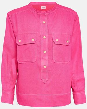 Isabel Marant Tecoyo Silk Top - Pink