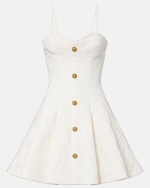 Balmain Denim Minidress - Natural