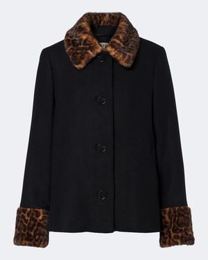 RIXO London Veste Aldith En Laine Melangee - Noir