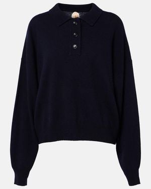 Jardin Des Orangers Wool And Cashmere Polo Jumper - Blue