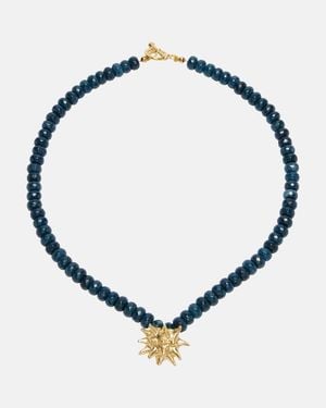 YSSO Collar Sea Urchin Con Jade - Azul