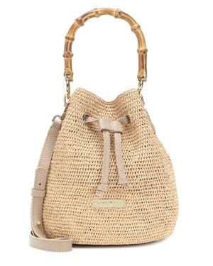 Heidi Klein Savannah Bay Mini Bamboo-handle Raffia Bag - Natural
