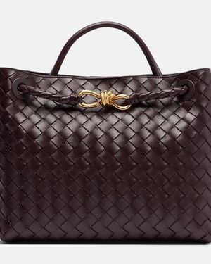 Bottega Veneta Tote Bag Andiamo Medium Aus Leder - Rot