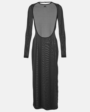 Courreges Open-Back Jersey Midi Dress - Black