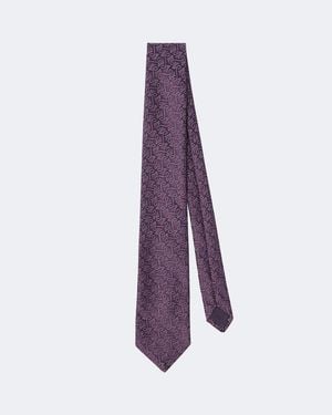 Charvet Silk Jacquard Tie - Purple
