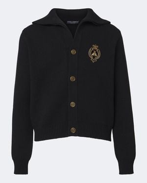 Dolce & Gabbana Virgin Wool Cardigan - Black