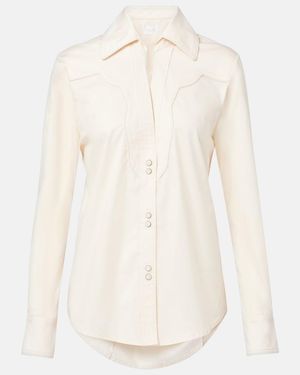 Johanna Ortiz Cotton-Blend Poplin Shirt - White