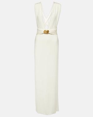 Tom Ford Cutout Jersey Gown - White