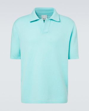 Allude Wool And Cashmere Polo Jumper - Blue