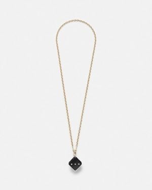 Marie Lichtenberg Dado Jumbo 18Kt And Wood Pendant Necklace With Diamonds - White