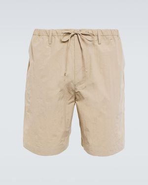 Nanushka Olin Cotton-Blend Shorts - Natural