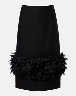 TOTEME Bleistiftrock Petal Aus Wolle Und Seide - Schwarz