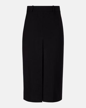 Saint Laurent Mid-Rise Wool Culottes - Black