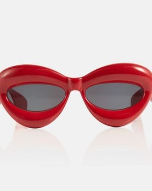 Loewe Inflated Cat-eye Acetate Sunglasses - Red