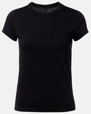Rick Owens Camiseta Cropped Level De Jersey De Algodon - Negro