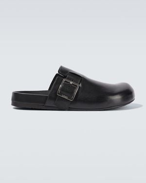Loewe Slippers Ease Aus Leder - Schwarz