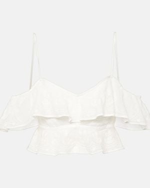Isabel Marant Eliani Cropped Top - White