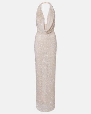 Rachel Gilbert Presley Embellished Bustier Gown - White