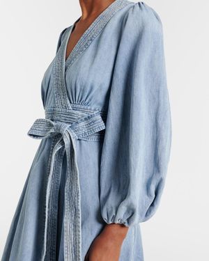 zimmermann denim racer dress Zimmermann Denim Racer Dress - Ink