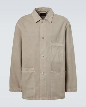 Lemaire Oversized Cotton Twill Overshirt - Natural