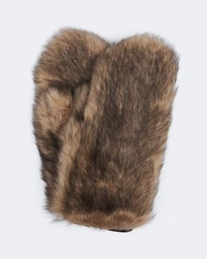 Magda Butrym Shearling Mittens - Brown