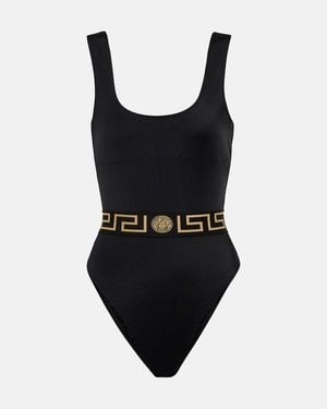 Versace Medusa One Stück Badeanzug mit breiter Ausschnitt - Schwarz