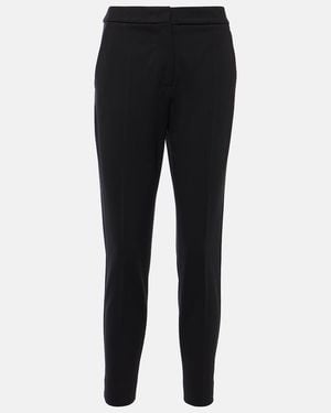 Max Mara Cropped Jersey Slim Pants - Black