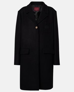 Gucci Oversize-Mantel Aus Wolle - Schwarz