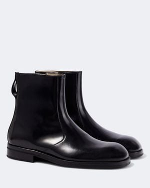 Lemaire Leather Ankle Boots - Black