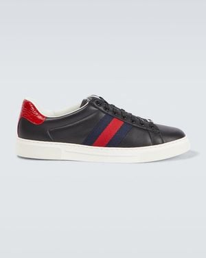 Gucci Ace Herrensneaker Mit Web, Grösse - Schwarz