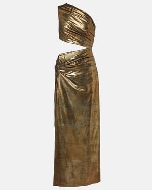 Roberto Cavalli Cutout One-Shoulder Maxi Dress - Green