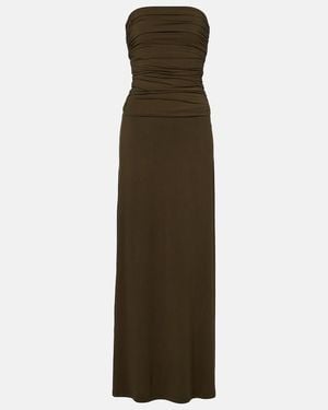 Melissa Odabash Rae Ruched Maxi Dress - Green