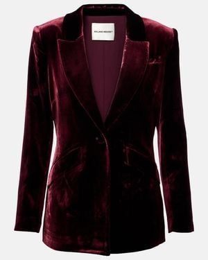Roland Mouret Velvet Blazer - Red