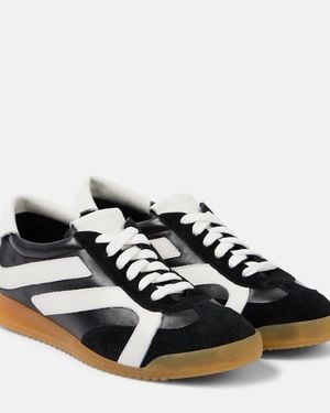 Proenza Schouler Track Suede-Trimmed Leather Trainers - Black