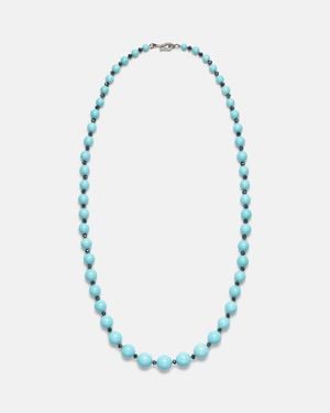 Ileana Makri Halskette Mit 18Kt Weissgold, Diamanten Und Tuerkis - Blau